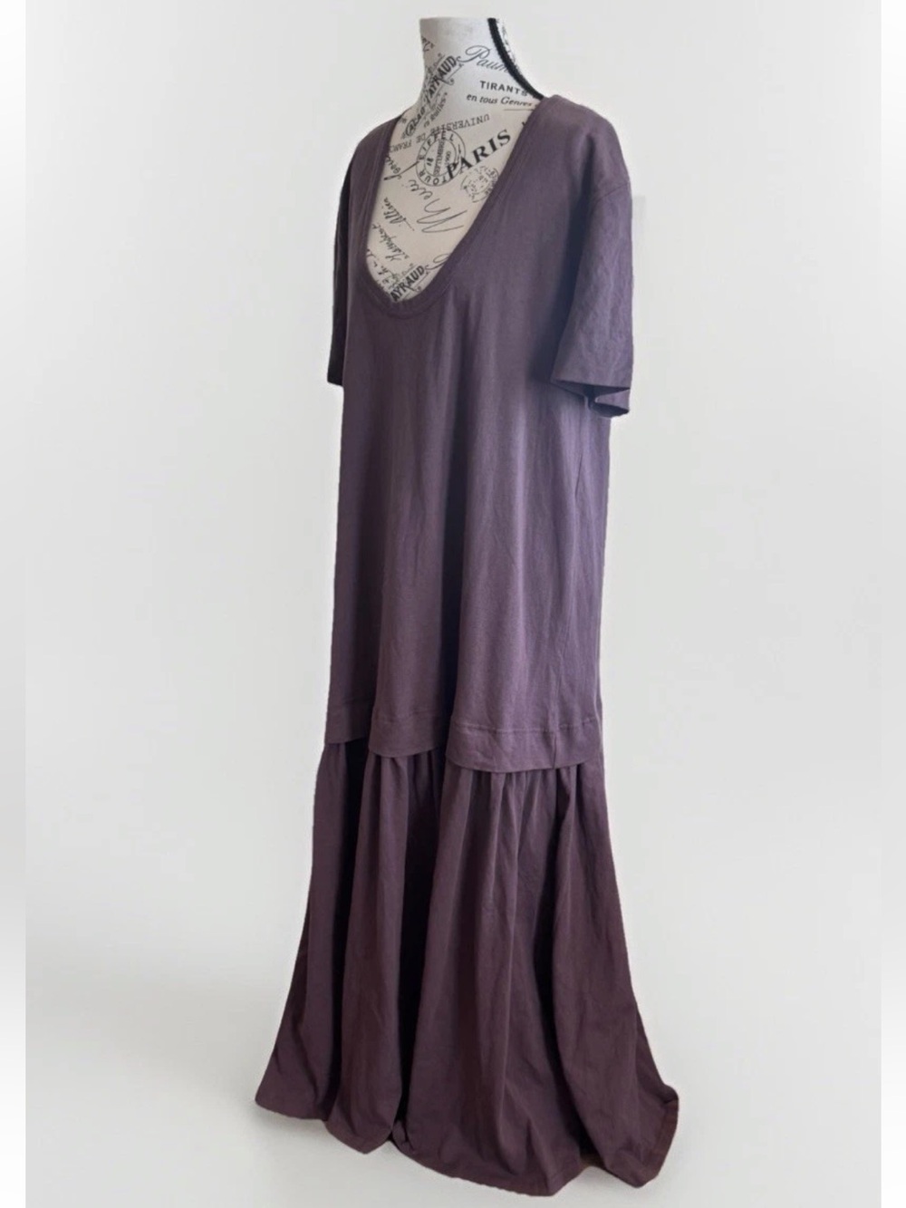 Free People Beach Herron Drop Waist T Shirt Midi Dress Chocolate Brown Small NWT - Picture 5 of 11